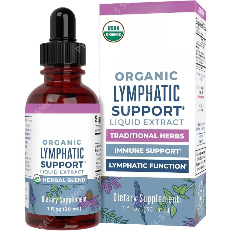 Echinacea - Gouttes de soutien lymphatique biologiques, nettoyage