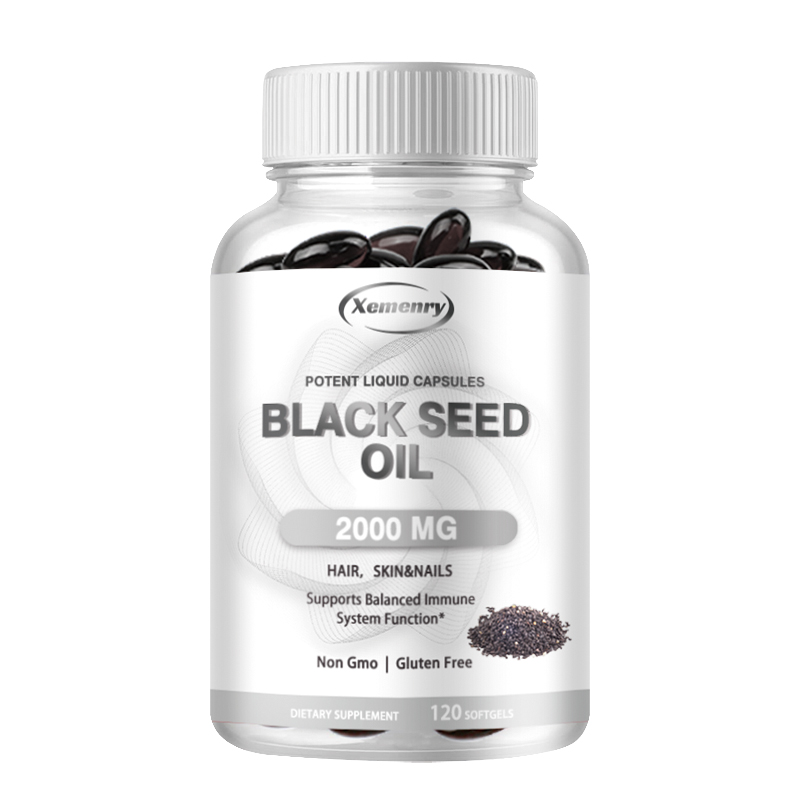 Herbal Supplement - Capsules d'huile de graines noires végétaliennes
