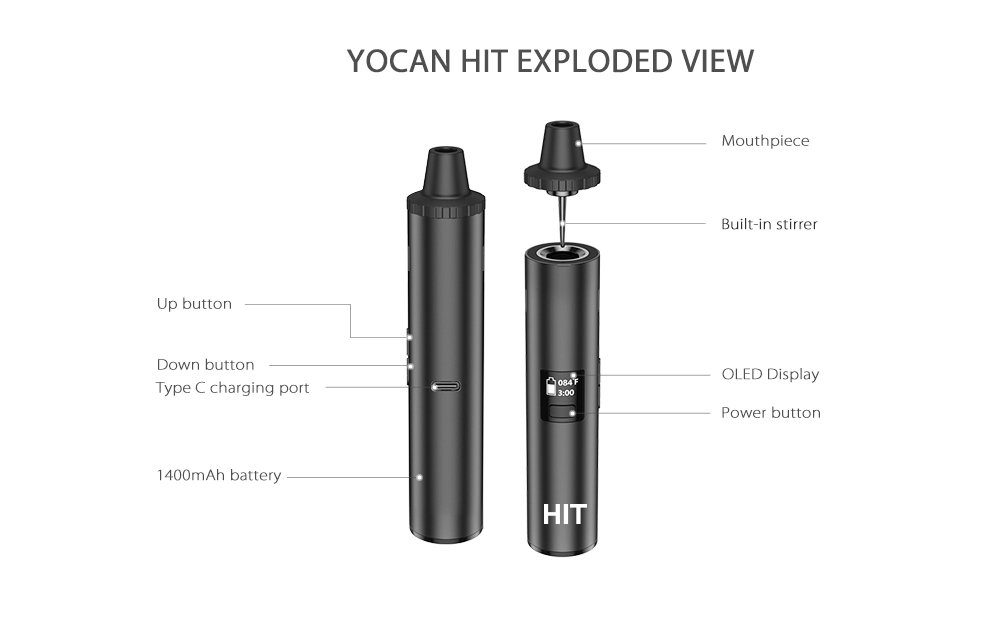 Yocan Hit-Kit de vaporisateur  - Dried Herbs avis et prix