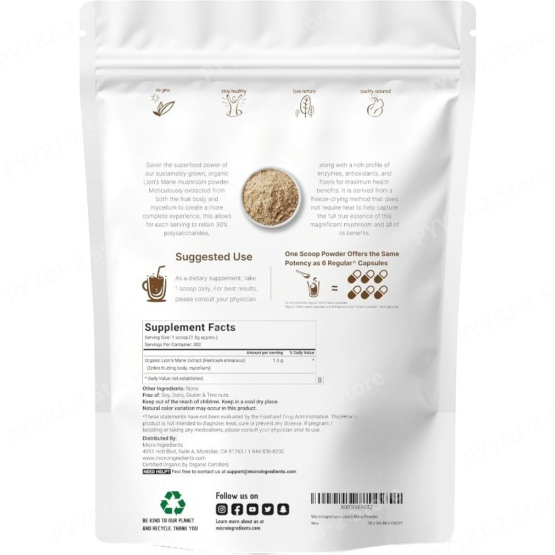Poudre de champignon Crinière  - Chamomile Tea avis et prix