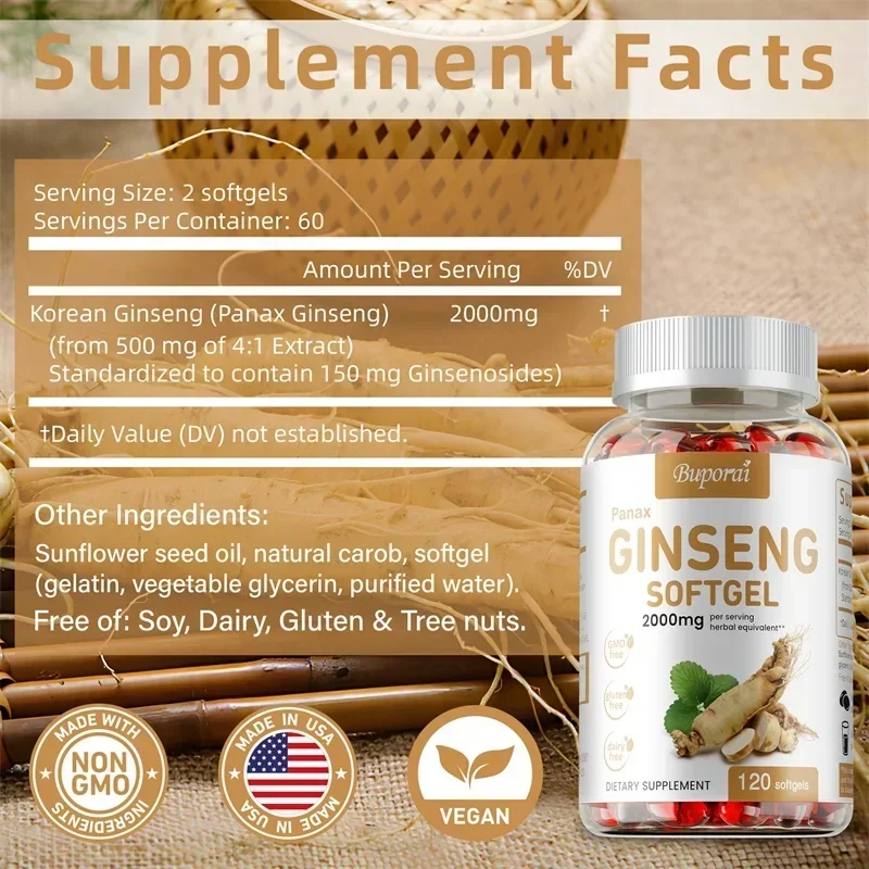 Capsules de ginseng Panax roug - Ginger Tea avis et prix